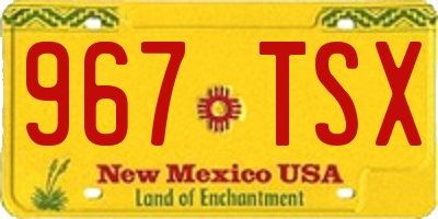 NM license plate 967TSX