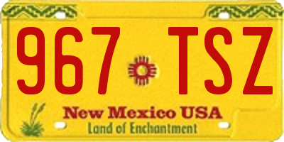 NM license plate 967TSZ