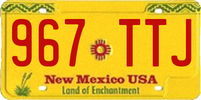 NM license plate 967TTJ