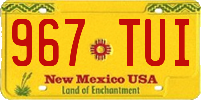 NM license plate 967TUI