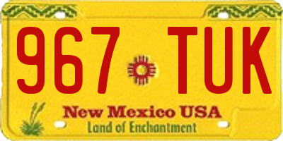 NM license plate 967TUK
