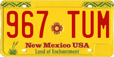 NM license plate 967TUM