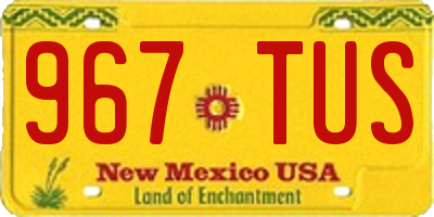 NM license plate 967TUS
