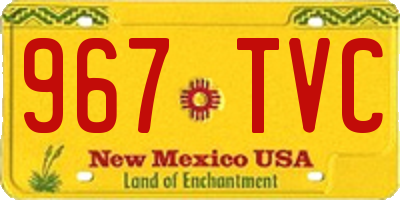 NM license plate 967TVC