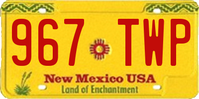 NM license plate 967TWP