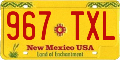 NM license plate 967TXL