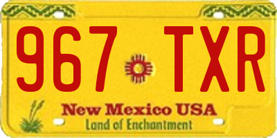 NM license plate 967TXR