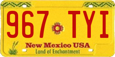 NM license plate 967TYI