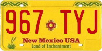 NM license plate 967TYJ