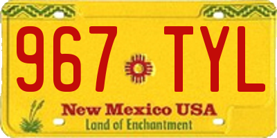 NM license plate 967TYL