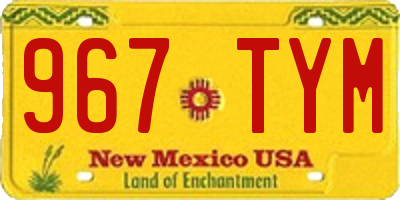 NM license plate 967TYM