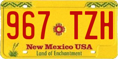 NM license plate 967TZH