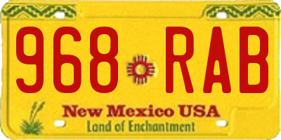 NM license plate 968RAB