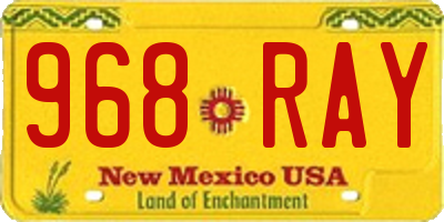 NM license plate 968RAY
