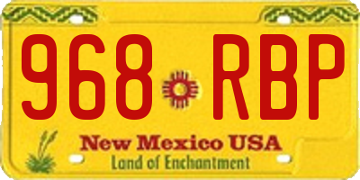 NM license plate 968RBP