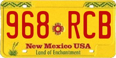 NM license plate 968RCB