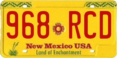 NM license plate 968RCD