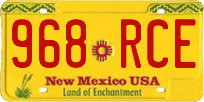 NM license plate 968RCE