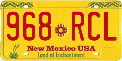 NM license plate 968RCL