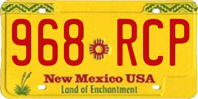 NM license plate 968RCP