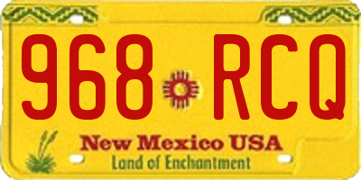 NM license plate 968RCQ