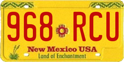 NM license plate 968RCU