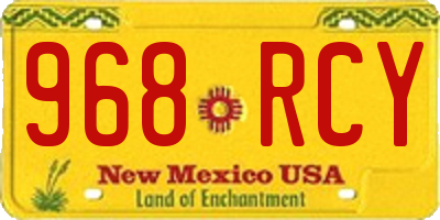 NM license plate 968RCY
