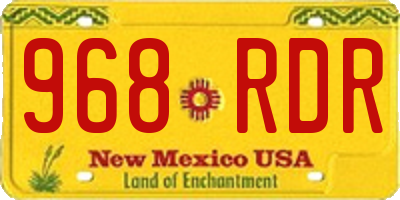 NM license plate 968RDR