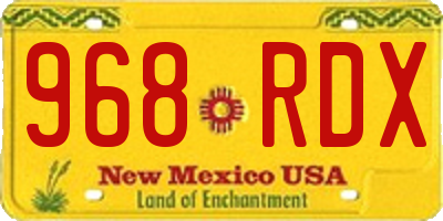 NM license plate 968RDX