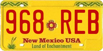 NM license plate 968REB