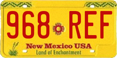 NM license plate 968REF