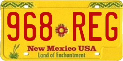NM license plate 968REG