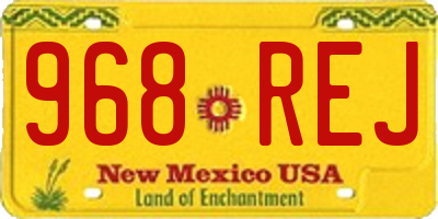 NM license plate 968REJ