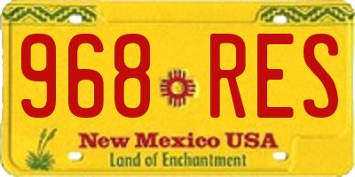 NM license plate 968RES