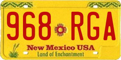 NM license plate 968RGA