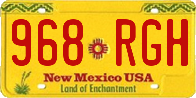 NM license plate 968RGH