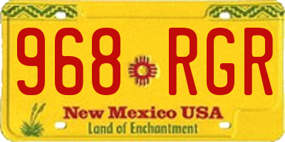 NM license plate 968RGR