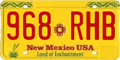 NM license plate 968RHB