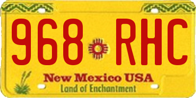 NM license plate 968RHC