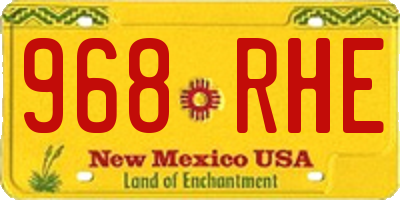 NM license plate 968RHE