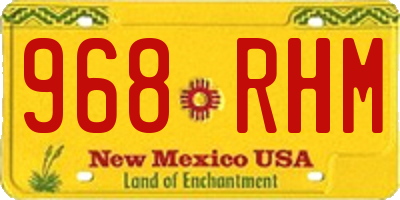 NM license plate 968RHM