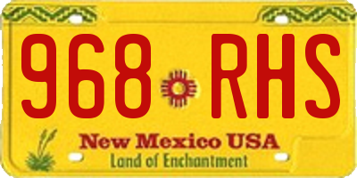 NM license plate 968RHS