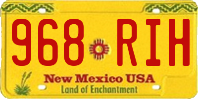 NM license plate 968RIH