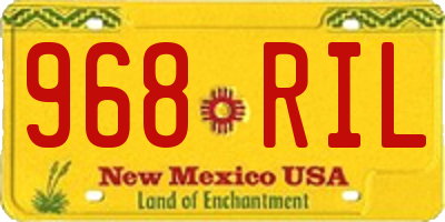 NM license plate 968RIL