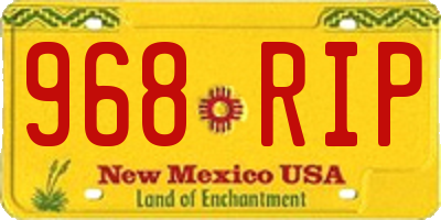 NM license plate 968RIP
