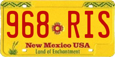NM license plate 968RIS