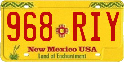 NM license plate 968RIY
