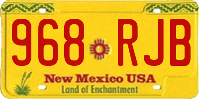 NM license plate 968RJB