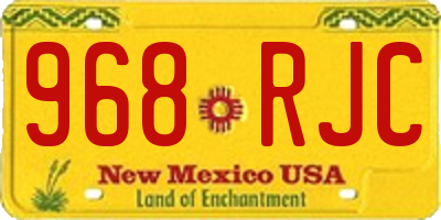 NM license plate 968RJC