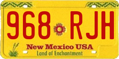 NM license plate 968RJH